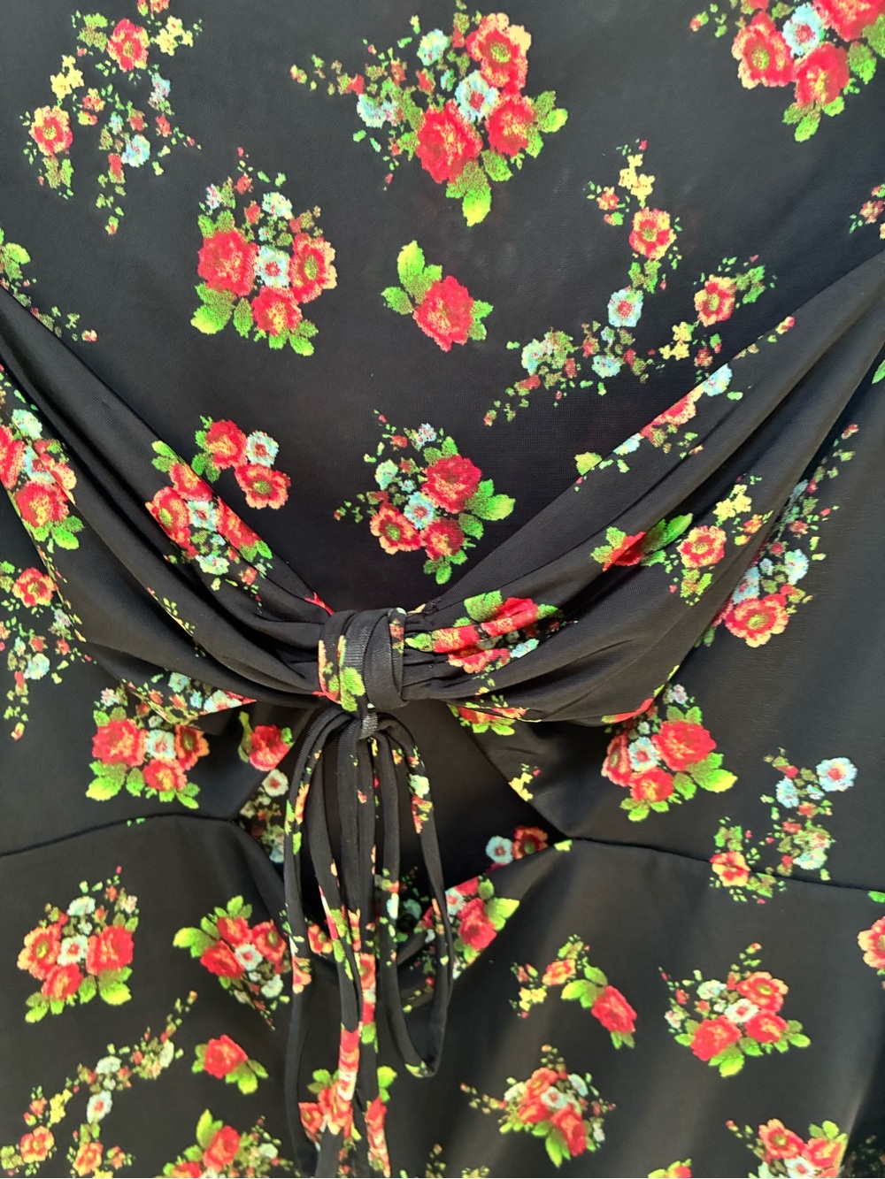 AFRM Floral Ruched Long Sleeve Top - Picture 8 of 8
